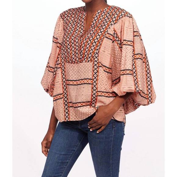 NEW EVA FRANCO violet top in sunset clay - Picture 1 of 3